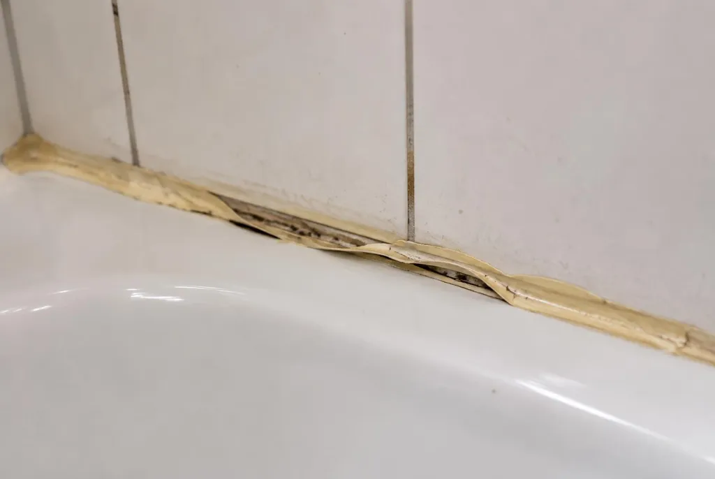 Kitbedrijf Emmeloord – loslatende kit naast het bad